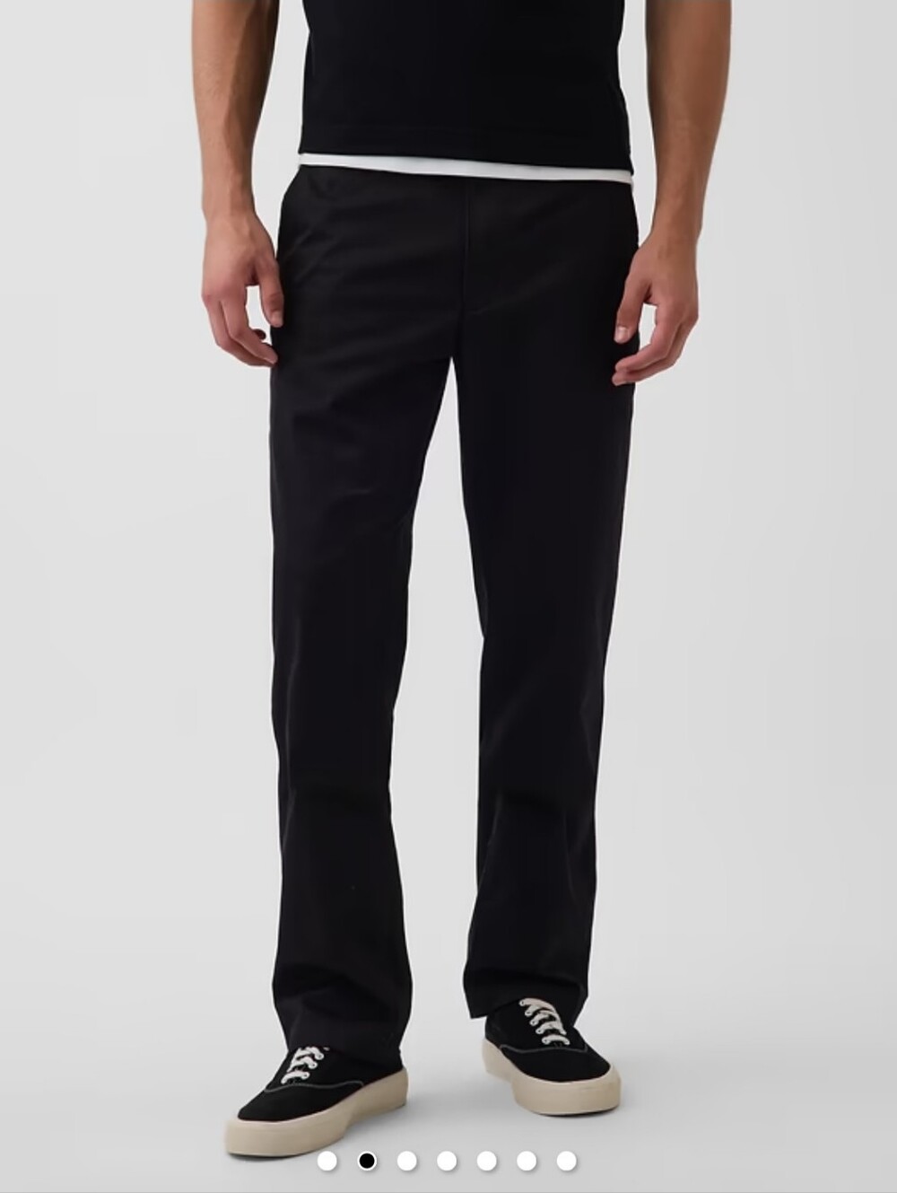 GAP Modern Straight Khakis Men's Cotton Straight Fit Chinos In Black 30x32